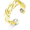 Hasnsofie Vital - Anello magnetico da donna, con potenti magneti, per perdere peso, dormire meglio, alleviare lo stress, aperto e regolabile, con confezione regalo