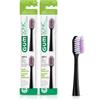 GUM Sonic - Ricariche per spazzolino elettrico, setole affusolate per pulire sotto il bordo gengivale, nero 2 ct (confezione da 2)