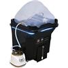 lovtuwr Head Spa Equipment - Stazione di lavaggio per shampoo, con serbatoio dell'acqua da 60 l, 4 ruote universali, lettino da massaggio, supporto vapore Opzione (nero)