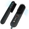 TANSHINE Spazzola Lisciante Senza Fili, Pettine Elettrico per Capelli | Setole ceramiche anti-scottatura, 4 temperature 140-200°C, ioni negativi anti-crespo, batteria 6000 mAh, 60 min, USB-C