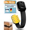MUTKIND® 8x Blocca Cassetti per Bambini - Flessibile (Adesivo TESA) | Lunghezza Regolabile, Chiudi Cassetti Bambini - Chiusura Cassetti per Bambini - Chiusure Sicurezza Bambini - Blocca ante