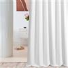 ROOM99 Tenda con arricciatura Laurel 180 x 260 cm, larghezza x altezza, tenda a pannello Curtain per soggiorno, camera da letto, colore bianco, 1 pezzo