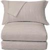hermet Set Sacco Copripiumino Singolo, Parure Copripiumino Effetto Melange, Sacco + Federa, 1 Piazza, 100% Cotone