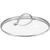 GreenPan Coperchio universale in vetro temperato 30 cm, manico e bordo in acciaio inox, coperchio trasparente e paraspruzzi per utensili GreenPan