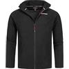 Geographical Norway Tug Men Full Zip - Uomo Thin Fleece Warm Zip - Uomo Autunno Inverno Primavera Warm Jacket - Manica Lunga Fur Sweater Soft Comfort Outdoor (Nero XL)