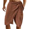 Generic Gonna avvolgente da uomo, in cotone e lino, pantaloni a 3/4, stile bohémien, per eventi culturali e giornate in spiaggia