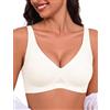 Bresdk Reggiseno Senza Ferretto Scollo V Profondo Gel Supporto | Struttura senza ferretto con supporto morbido in gel. Tessuto seamless tagliato a laser, coppe estraibili e ganci extra