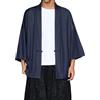 RUMAOZIA Cardigan da uomo estivo, giacca softshell da uomo, colore nero, con maniche a 3/4, leggero, sottile, traspirante, confortevole, tinta unita, da uomo in cotone