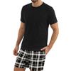 Bresdk Pigiama Uomo Estivo Corto Cotone Set 2 Pezzi Maniche Corte Shorts | Loungewear Leggero Traspirante Casa Notte