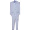 El Búho Nocturno Pigiama Uomo Lungo Cotone 100% - Popeline Set Classico Due Pezzi Giacca Maniche Lunghe Bottoni - Abbigliamento Notte Ospedale Leggero Autunno Estate Taglie Forti - Bianco 1537, 3XL
