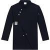 Foweknow Giacca da cuoco unisex per adulti, a maniche lunghe, da uomo, da lavoro, uniforme, per ristorante, hotel, cafe chef, uniforme da cucina, traspirante, confortevole, abbigliamento da lavoro