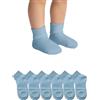 Prisco 6 Paia Calzini Neonato Made in Italy - Calzini Cotone Morbidi e Traspiranti con Punta Rimagliata a Mano - Calze senza Cuciture - Abbigliamento Prima Infanzia Idea Regalo