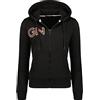 Geographical Norway Gudite Lady - Felpa Cappuccio Donna con Tasche A Canguro - Felpa A Manica Lunga Calda - Giacca Abito Ideale Primavera Estate Autunno Inverno