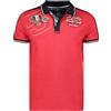 Geographical Norway Kalvin Men - Polo da Uomo con Stampa Classica, in Cotone, a Maniche Corte, Casual, con Colletto a Bottoni, Stile Classico