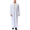 RUMAOZIA Abiti musulmani Uomo Musulmano Caftano Abaya Uomo Dubai Robe Medio Oriente Etnico Kandoura Uomini Abbigliamento da preghiera Stile Saudito Dishdasha Arabo Thobe Islamico Arabo Abbigliamento