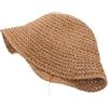MOBUTOFU Cappello Secchiello Donna Estivo in Paglia, Traspirante Pieghevole | Taglia M 56-58cm, Colore Kaki, per Shopping e Foto, Leggero e Morbido