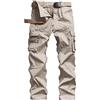 Generico Pantaloni Uomo Jeans Neri Pantaloni Cargo da Uomo Pantaloni Sportivi Taglio Rilassato Pantaloni Sportivi da Jogging Pantaloni da Esterno con Coulisse e Tasche Pantaloni Carpentiere