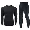 RUMAOZIA Tuta sportiva da uomo, lunga e funzionale, set di biancheria intima comoda a compressione, morbida, tuta sportiva estiva, leggera, traspirante, biancheria intima sportiva