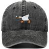 Generisch PHITALO - Cappellino da baseball, vintage, ricamato, 100% cotone, regolabile, 56-58 cm, stile papà, oca con ricamo a coltello