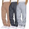Generico 3 Pezzi Pantaloni Tuta Uomo Larghi, Lunghi Pantalone Sportivi Jogging con Tasche e Vita Elastica con Laccio Tinta Unita Pantaloni Baggy Palestra Pantalone Abbigliamento Uomo per Running Fitness Sport