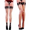 LATEJSRUBB Latex Coscia alta calze lunghe,Sexy Lingerie Calze lunghe in lattice puro Calzini a ginocchio in Gomma autoreggenti da donna