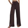 KIJSKKOPO Pantaloni Casual da Donna A Gamba Dritta, Pantaloni Elastici A Vita Alta, Lacci Semplici Verdi, Tasche Laterali, Pantaloni A Gamba Larga, Pantaloni Casual da Lavoro, da Sera, da Sera, da P