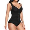 Wiepux Body Contenitivo Modellante Donna Pancera Contenitiva Corsetto | Body Shaper Donna Bodysuit Fajas Reductoras Snellente Intimo Waist Trainer Shapewear Mesh Rimovibili Cuscinetti Pancia Piatta