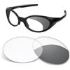 Biyxpiv Lenti di ricambio da 1,5 mm compatibili con occhiali da sole Oakley Eye Jacket Redux OO9438 da 58 mm, antigraffio