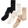 AOOPOO 3 Paia Collant Calzamaglia Bambina Termici Cotone Leggings Calze Maglia Neonata Pantyhose Tights Fiocco Collant Bebè Bambini Ragazze Pantaloni per 6 Mesi - 10 Anni
