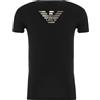 Emporio Armani 111035 9A725 - Maglietta a Maniche Corte, Girocollo, da Uomo Nero/Logo Argento L