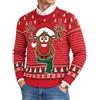 Leversic Maglione Natalizio Uomo Maglioni Natali Ugly Sweater Invernale Pullover in Maglieria Manica Lunga Felpa Natalizia S-XXL
