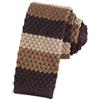 Cmis Kbei Cravatte in maglia a righe per uomo donna casual slim uomo cravatte magro lavorato a maglia cravatta per festa di nozze marrone cravatta stretta