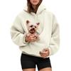 Generico Felpa Porta Gatto Cane con Tasca per Cotone Donna Peluche Cani Felpe Invernali Cappuccio E Gatti Marsupio in con Animali per E Pullover Casual Invernale Unisex Casa All'aperto
