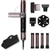 Cecotec Spazzola ad Aria Calda Multistyler AirGlisse 8in1 Flex Black. | 8 Accessori, Manico Pieghevole, Display TFT, Tecnologia CoandaTech Anti Crespo, Custodia in Pelle, Styling Da Salone