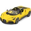 Burago Bburago - Bugatti Mistral, Auto Diecast in Scala 1:18, Giallo, Età 3+ Anni | Modellino Roadster da Collezione con Cofano e Portiere Apribili, Interni Realistici, Licenza Ufficiale