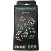 EDGE Asmodee Arkham - Set di dadi horror per giochi di ruolo | Dadi per gioco di ruolo Arkham Horror, 18 dadi neri e verdi, accessorio ufficiale, 1-6 giocatori, 14+ anni, 45-360 minuti
