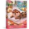Trefl Premium Plus - Cuteness Overload Jigsaw Puzzle: Adorabile lontra | 500 pezzi, serie "Temi intramontabili", pezzi che si incastrano perfettamente, per adulti e bambini dai 10 anni in su