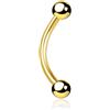 dormouse selection Banana in Acciaio Inox 316L Oro PVD con Palline