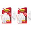 Command Gancio Adesivo in plastica Multiuso GP003-7NA, Bianco, Grande, 7 Ganci + 12 Strisce (Confezione da 2)