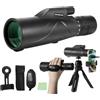 BOSSDUN Cannocchiale monoculare 10-30x50 ad alta potenza: campo visivo più ampio con adattatore per smartphone e treppiede; monoculare compatto ideale per birdwatching (BLACK)