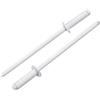 QUARKZMAN 60Pc 3/32x5/16 Rivetti Ciechi In Alluminio Per Metallo Bianco | Rivetti A Testa Bombata Con Fessura Lunga, Presa In Alluminio E Puntale In Acciaio, Mobili Automobili