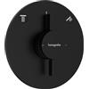 hansgrohe DuoTurn S - Rubinetto per doccia incasso per 2 utenze, Miscelatore monocomando tondo per iBox universal 2, nero opaco