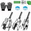Chingcoo Filettatrice per tubi in PVC da 1/2, 3/4, 1, 1, filettatura interna ed esterna, per trapani per tubi PPR/PVC/MPP, installazione/riparazioni domestiche