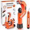 Gakago Set di tagliatubi Gakago da 3-70 mm con sbavatore - Tagliatubi versatile per tutti i metalli più comuni come acciaio inox, rame, alluminio, acciaio o plastica (ad es. PVC e PE)
