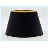 Paolo Rossi paralume prime modello impero in tessuto cinzato nero con interno oro specchio - produzione propria, Made in Italy (nero interno oro, diametro 45)