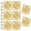 suiwotin Cerniere in ottone da 2,5 cm, colore oro, 8 pezzi | Cerniera per porta dell'armadio, cerniera per gioielli, scatola di legno, piccoli mobili