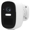 Nedis WIFICBO32WT | Telecamera da esterno Wi-Fi SmartLife | 4MP Quad HD 1440p | Batteria 10 mesi | Faretto | IP66 impermeabile | Rilevamento movimento | microSD & Cloud | Bianca