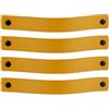 Brute Strength - Maniglie in pelle - 20 x 2,5 cm - Giallo - 4 pezzi | Maniglie e tiranti in cuoio pieno fiore per mobili, armadi e cassettiere; viti corte e lunghe incluse