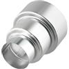 Puupaa Adattatore per canna fumaria in acciaio inox, per riscaldamento e ventilazione, bruciatore a legna e installazione camino (Ø100 mm/Ø60 mm)