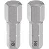 QUARKZMAN 2Pz H8 Punte Avvitatore Esagonale 1/4 Gambo Esagonale 25mm/1 L | Inserti per Avvitatore Professionali Testa Esagonali Magnetica in Acciaio S2